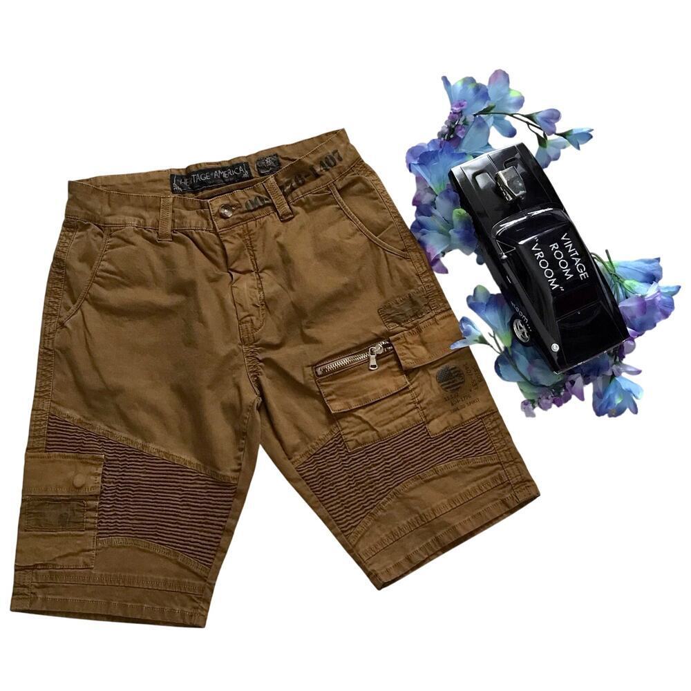 Heritage America NWOT Khaki Cargo Shorts Men W32 *Pls See Description*